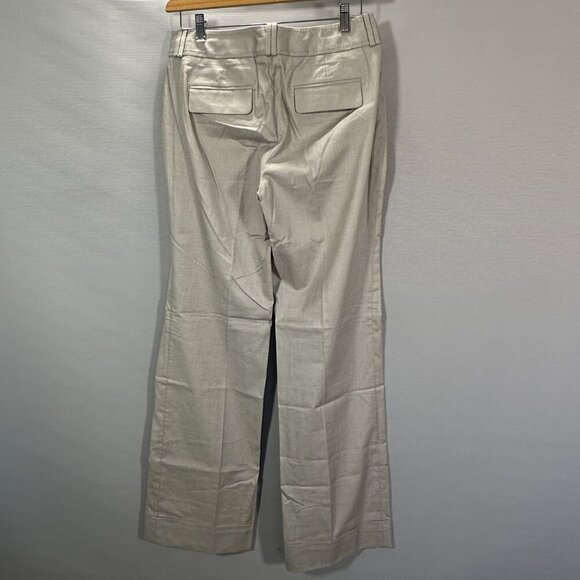 Banana Republic Pants Womens 8 Jackson Fit Tan Cotton Stretch Wide Leg Cuffed - Picture 5 of 10